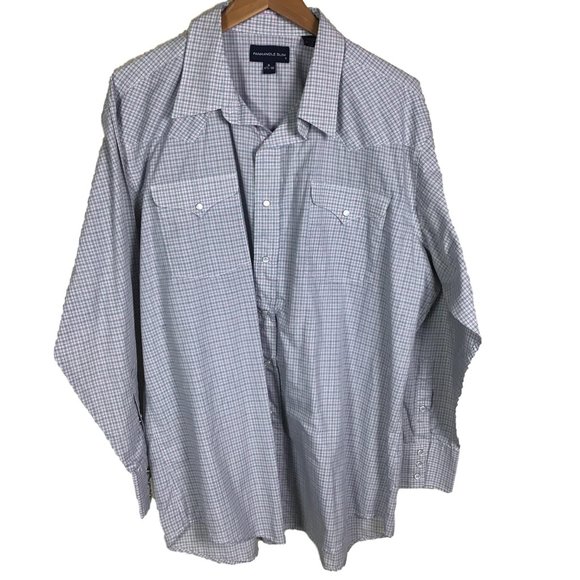Panhandle Slim Western Shirt Size XL Plaid